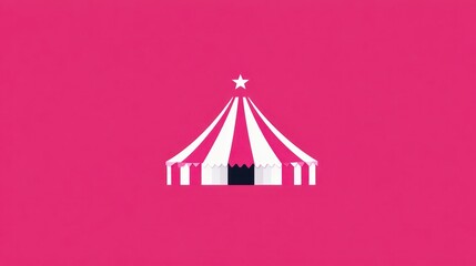 Obraz premium Pink Circus Tent Graphic Design