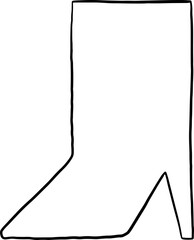 Lined High Heels Feet Illustration Retro Sticker