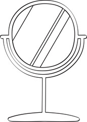 Lined Skincare products Make up Mirror Self Care