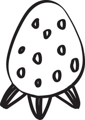 Lined Fresh Strawberry Organic Fruit Illustration