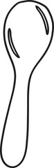 Lined Spoon Hand Drawn Illustration