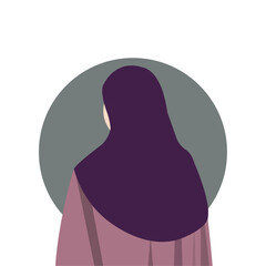 vector illustration of a muslim woman in hijab