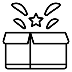 Unboxing Line Icon