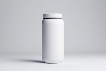 Blank white cylindrical container