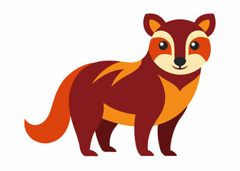 Obraz premium Fox Illustration: A charming illustrated fox with vibrant colors and a friendly expression, ideal for educational resources and children's materials.