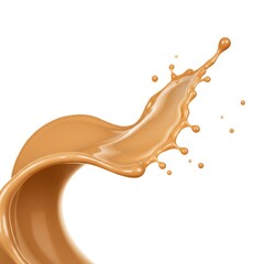 Fototapeta premium Heart shaped liquid splash design element on a plain background