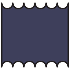 Scalloped Frame Geometric Brutalist Shape