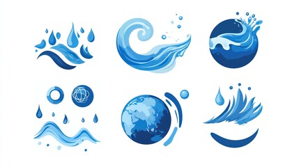 Water Icons Collection, Graphic Design