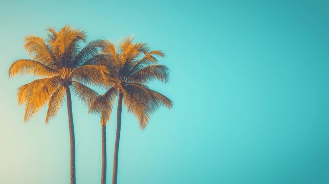 Tropical calm summer background with copy space