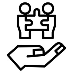 Obraz premium Business teamwork solution icon