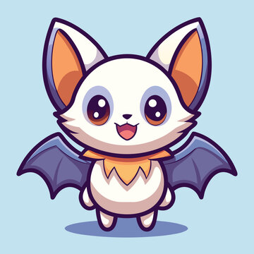 Cute cartoon bat character