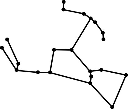 Orion constellation vector. astrology, symbol