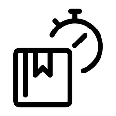 Outline icon of a package or delivery