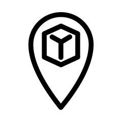 Outline icon of a package or delivery