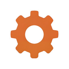 Orange gear icon &ndash; settings and technology symbol
