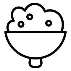 Bowl Food Eat Line Icon