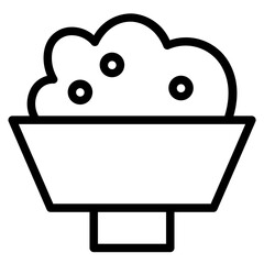 Bowl Food Eat Line Icon