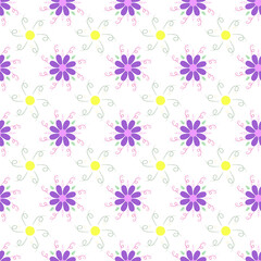 seamless background with flowers