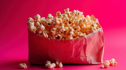 Fresh Popcorn in Decorative Paper Bag