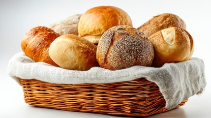 Freshly Baked Artisan Bread in Basket