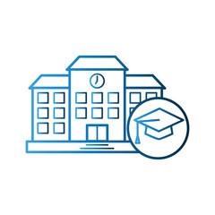 School Building icon design template