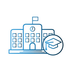 School Building icon design template
