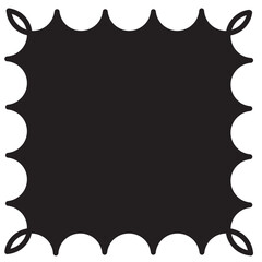 Floral Scallop Frame Geometric Brutalist Shape 