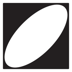 oval in square Geometric Brutalist Shape