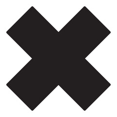 Cross shape Geometric Brutalist Shape