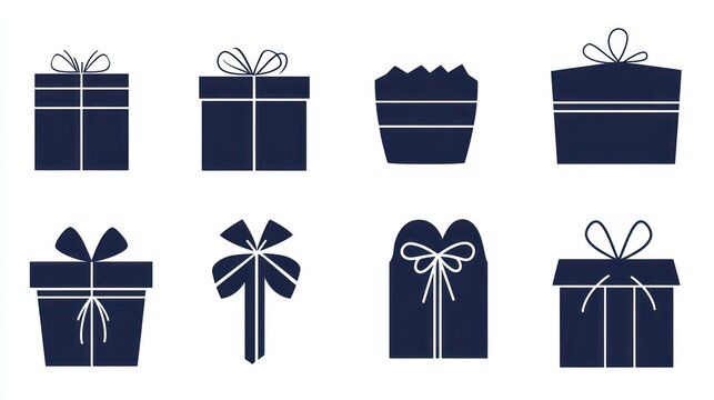 Gift Boxes Icons Set (7)