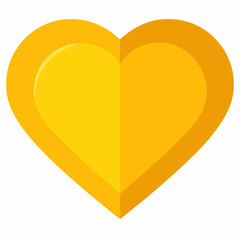golden heart on white background