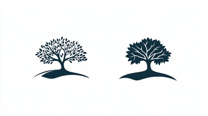 Tree logo design variations