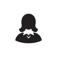 Female User Profile Icon Vector Illustration