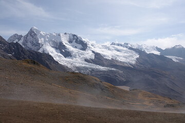 View on Ausangate and Yawarcocha from Palomani Pass, Peru