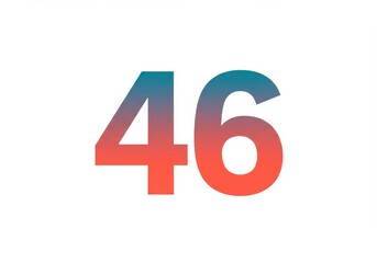 Abstract glowing neon business 46 number concept illustration background