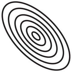 Oval spiral galaxy Geometric Brutalist Shape