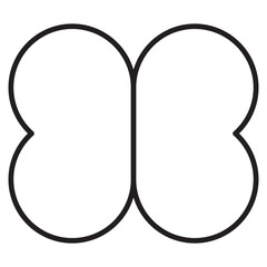 Butterfly Wings Geometric Brutalist Shape 