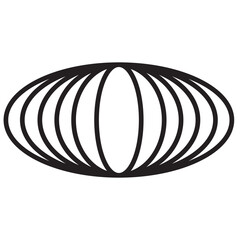 Oval Mesh Geometric Brutalist Shape