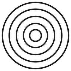 Naklejka premium Concentric circles Geometric Brutalist Shape