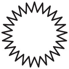 Spiky Circular Burst Geometric Brutalist Shape