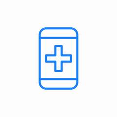 mobile health icon sign vector