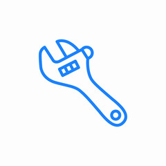 open wrench icon sign vector