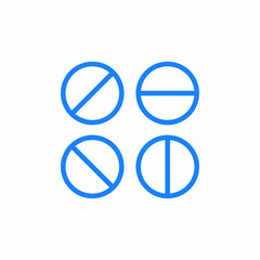 round pills icon sign vector