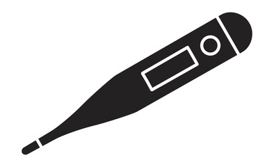 シンプルな線画スタイルの体温計イラスト