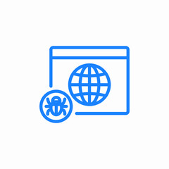 virus browser icon sign vector