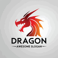 Dragon logo vector illustration