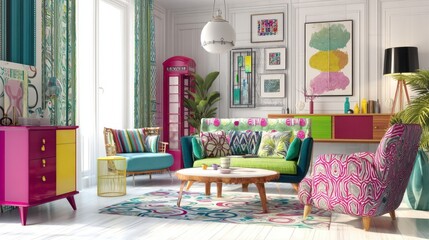 Vibrant Modern Living Room Decor Ideas