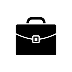 Illustration of a black briefcase with white detailing