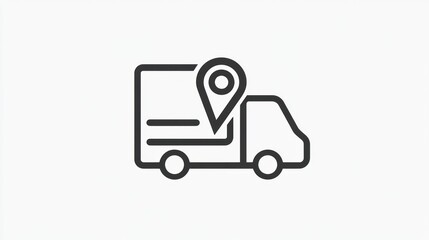 Fototapeta premium Delivery Location Icon Graphic