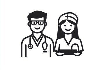 Fototapeta premium Doctors and Nurses in Hospital Setting